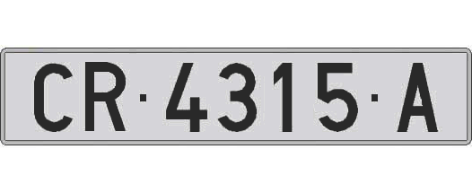 CR4315A matricula larga