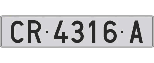 CR4316A matricula larga