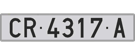 CR4317A matricula larga