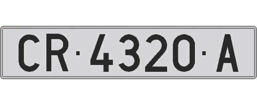 CR4320A matricula larga