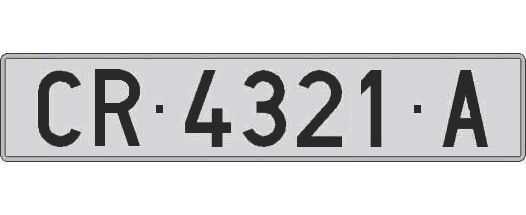 CR4321A matricula larga
