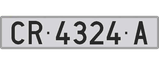 CR4324A matricula larga