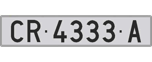 CR4333A matricula larga
