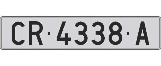 CR4338A matricula larga