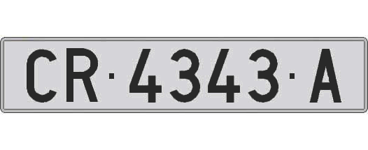 CR4343A matricula larga