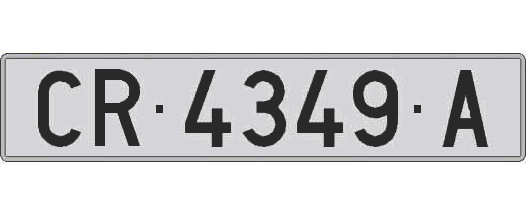 CR4349A matricula larga