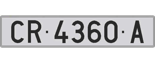 CR4360A matricula larga