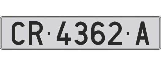 CR4362A matricula larga