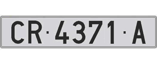 CR4371A matricula larga