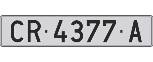 CR4377A matricula larga