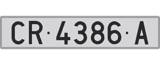 CR4386A matricula larga
