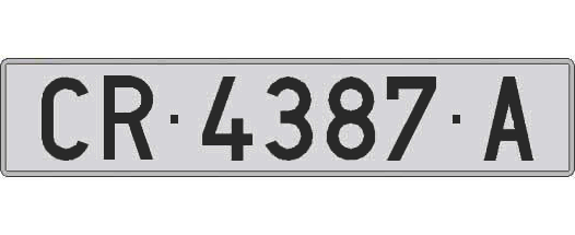 CR4387A matricula larga