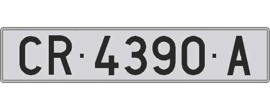CR4390A matricula larga