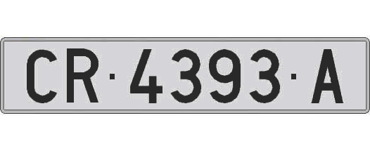 CR4393A matricula larga