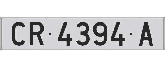 CR4394A matricula larga