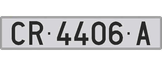 CR4406A matricula larga