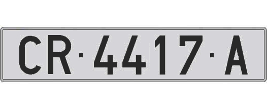 CR4417A matricula larga