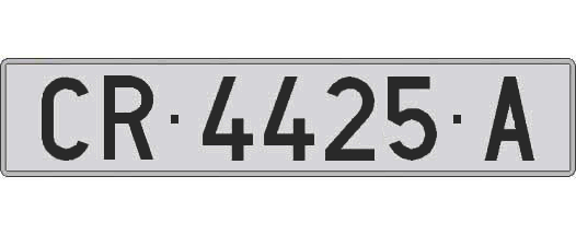 CR4425A matricula larga