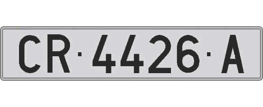 CR4426A matricula larga