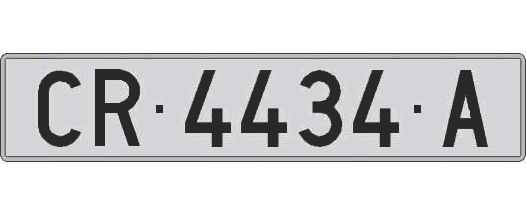 CR4434A matricula larga