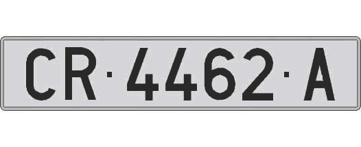 CR4462A matricula larga