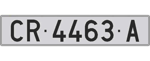 CR4463A matricula larga