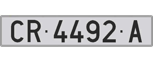 CR4492A matricula larga