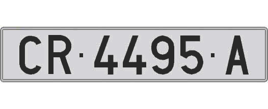 CR4495A matricula larga