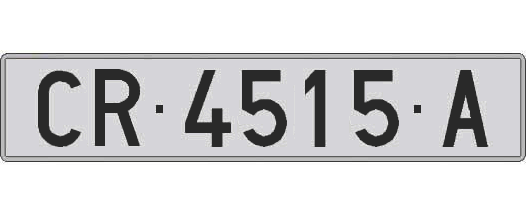 CR4515A matricula larga