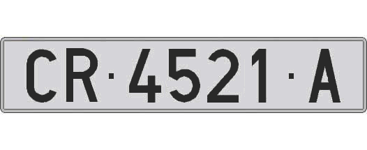 CR4521A matricula larga