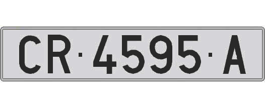 CR4595A matricula larga
