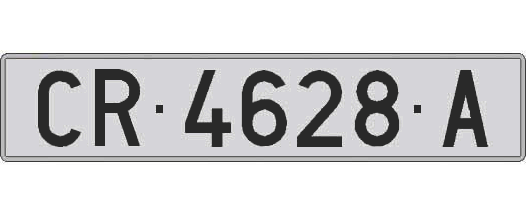 CR4628A matricula larga