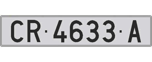 CR4633A matricula larga