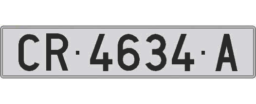 CR4634A matricula larga