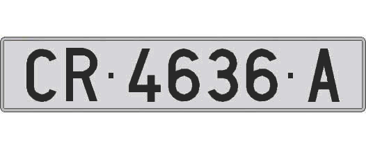 CR4636A matricula larga