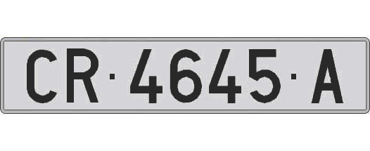 CR4645A matricula larga
