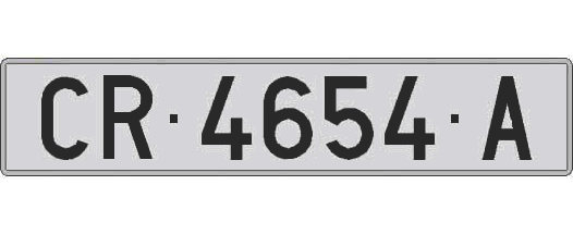 CR4654A matricula larga