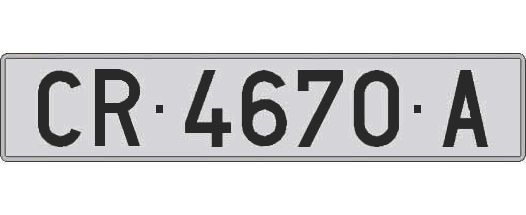 CR4670A matricula larga