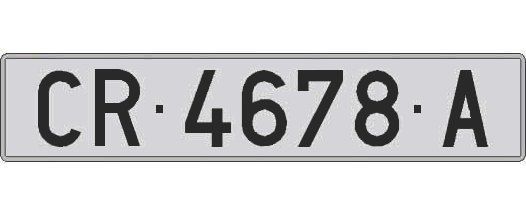 CR4678A matricula larga
