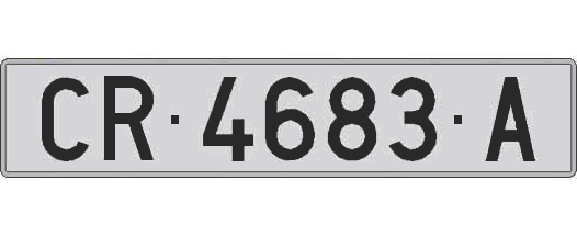 CR4683A matricula larga
