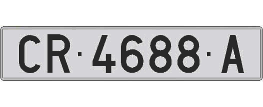 CR4688A matricula larga