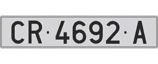 CR4692A matricula larga