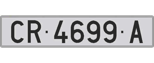 CR4699A matricula larga