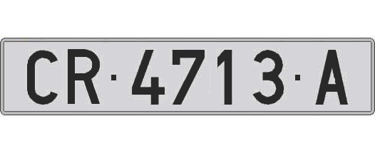 CR4713A matricula larga