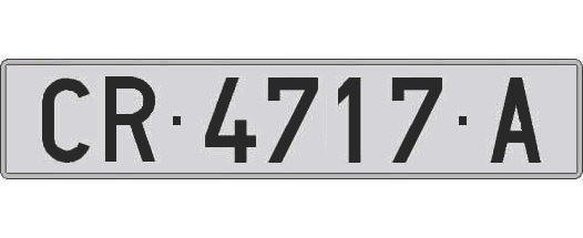 CR4717A matricula larga