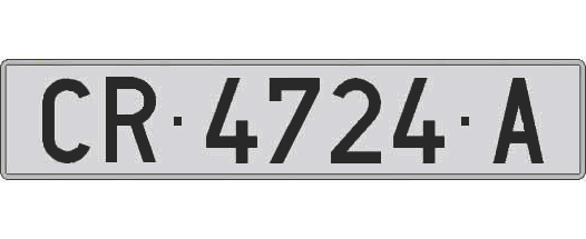 CR4724A matricula larga