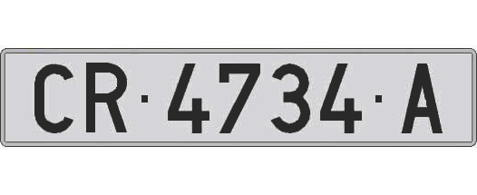 CR4734A matricula larga
