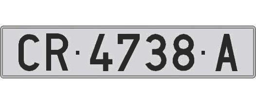 CR4738A matricula larga
