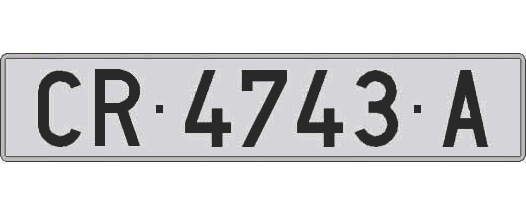 CR4743A matricula larga