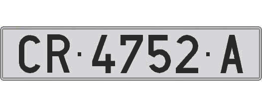 CR4752A matricula larga